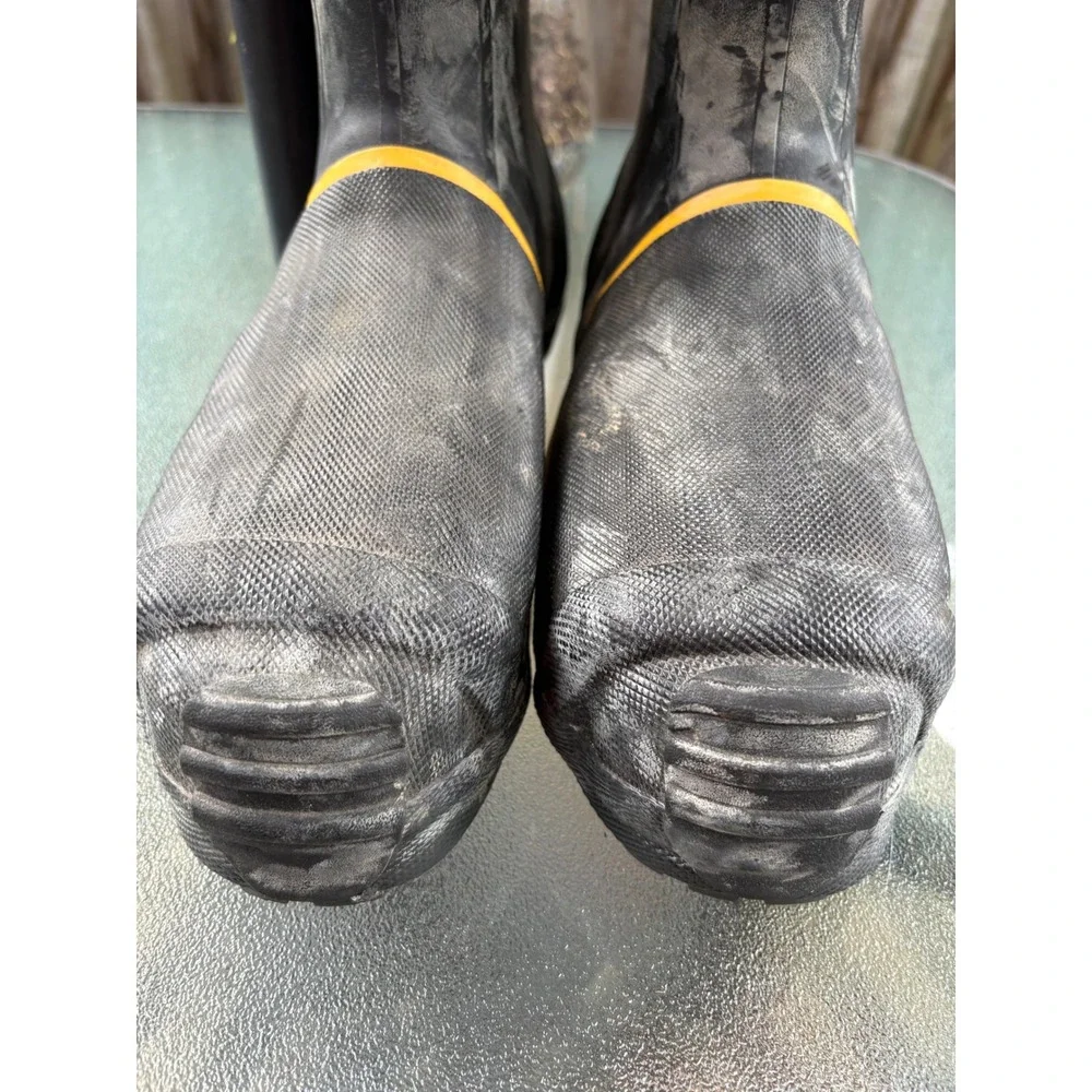 Tingley Sigma MB816B‎ Men 9 Rubber Metatarsal Steel Toe Work Boots Black Yellow